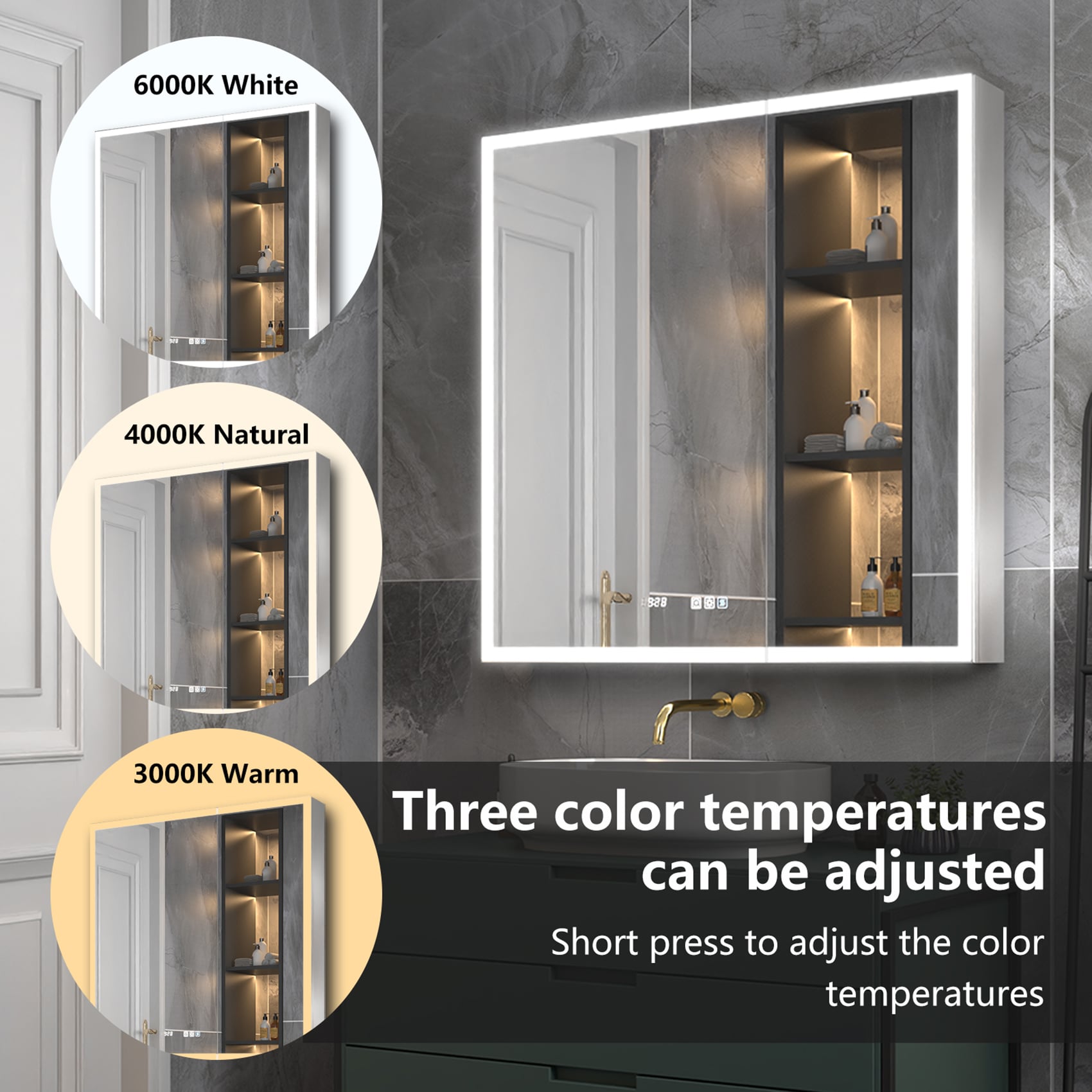 ExBrite EXMC3636V12DX Bathroom-Medicine-Cabinets - View #5