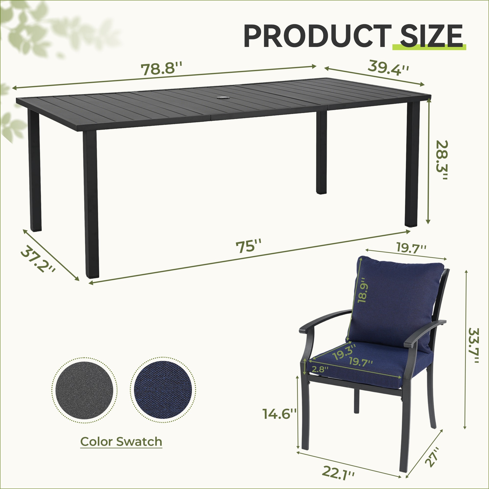  EL-CZ9-HL-I1-WL3 Patio-Dining-Sets - View #3