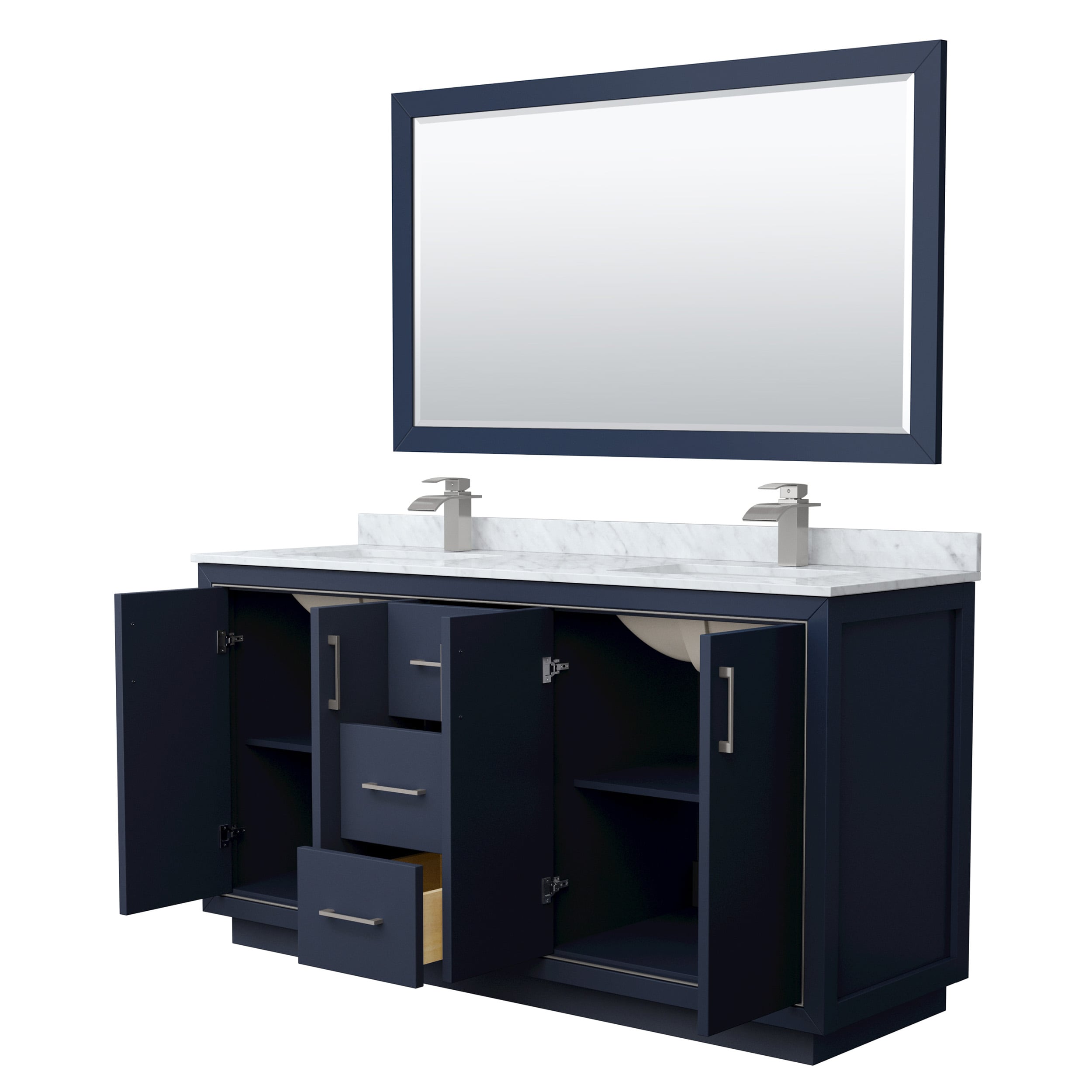 Wyndham Collection WCF111166DBNCMUNSM58 Bath-Vanity-Combo - View #2