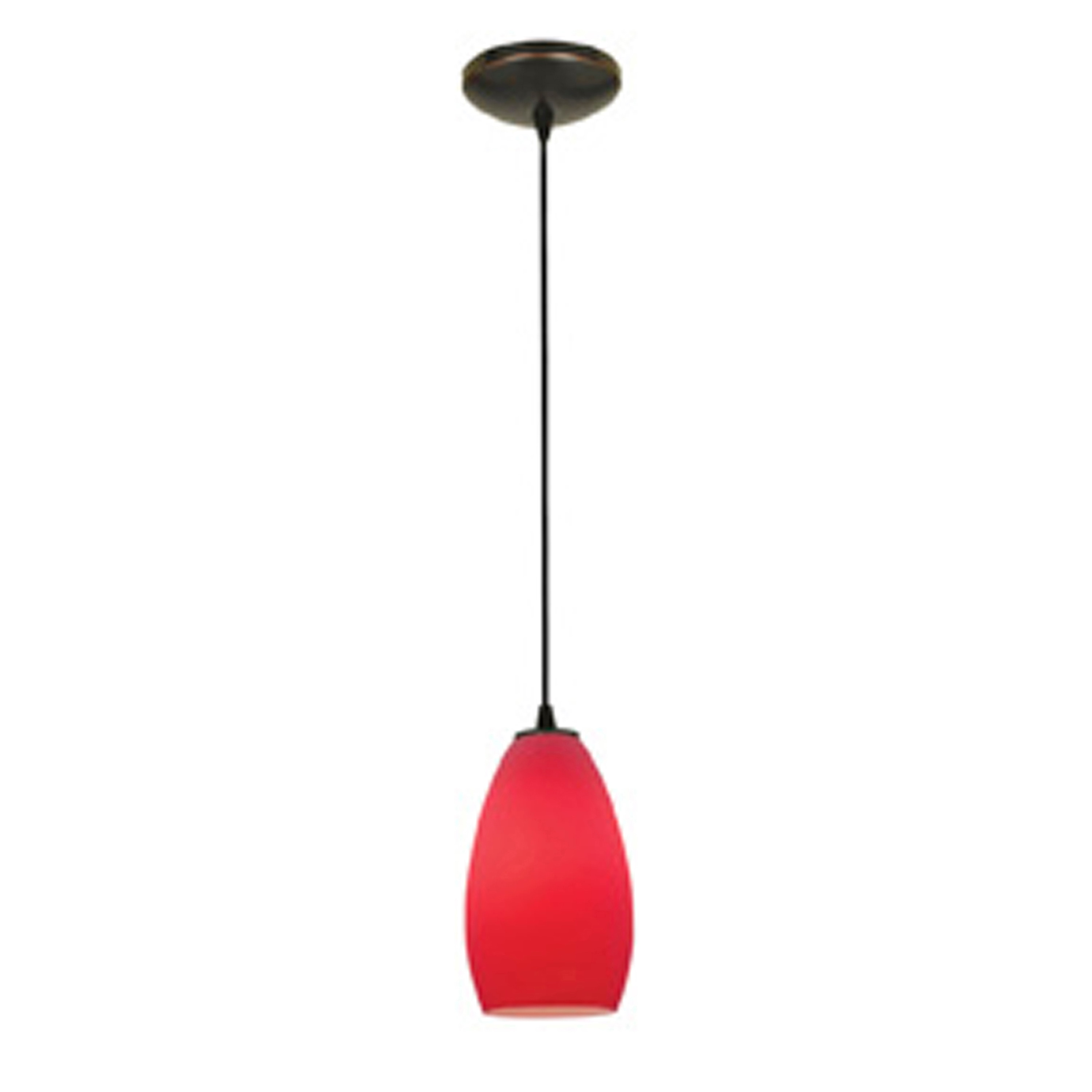 Access Lighting 28012-3C-ORB/RED Champagne Oil Rubbed Bronze Modern/contemporary Geometric Mini Hanging Pendant light