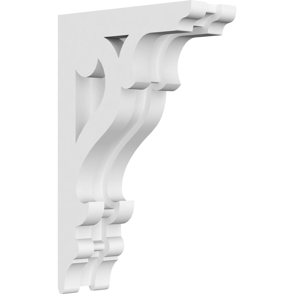 Ekena Millwork CORP01X05X08BR 1.875-in x 5-in x 8-in Brontes Unfinished White PVC Paintable Corbel