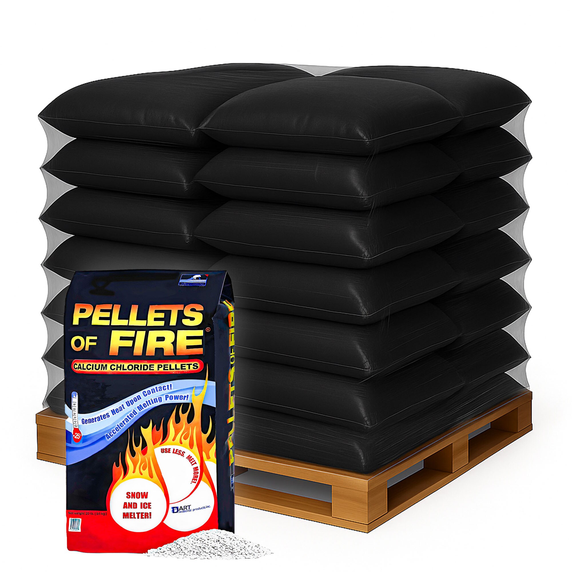 Snow Joe  75 Pack Pellets of Fire Ice Melter Driveways Sidewalks Concrete 20 lb