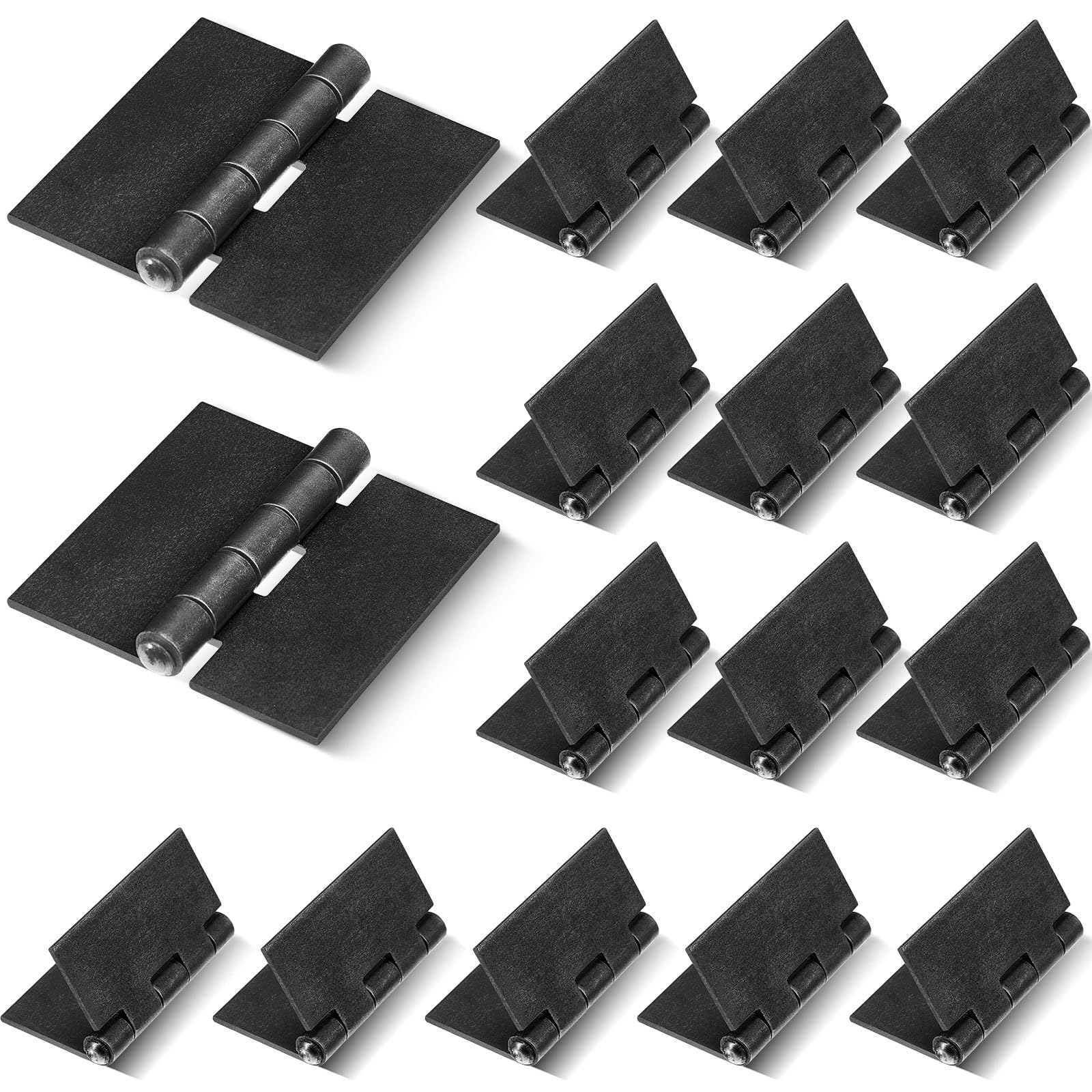 Phyfalip  16 pcs Weld On Steel Butt Hinges Heavy Duty Rust Resistant 3 Inch Gate Hinges for Trailer Garage Door or Fence Long Lasting Secure Mount