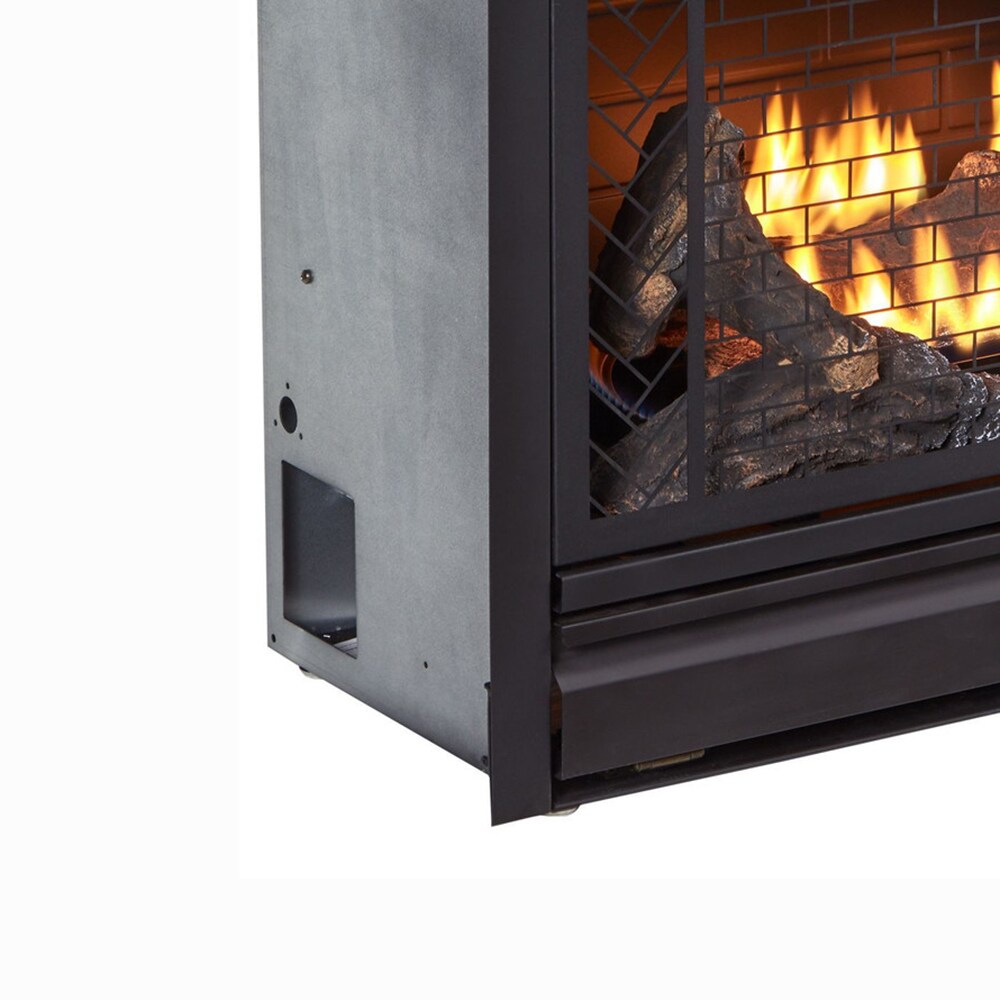Pleasant Hearth 46.5-in W-BTU Black Vent-free-Burner Gas Fireplace Insert  in the Gas Fireplace Inserts department at