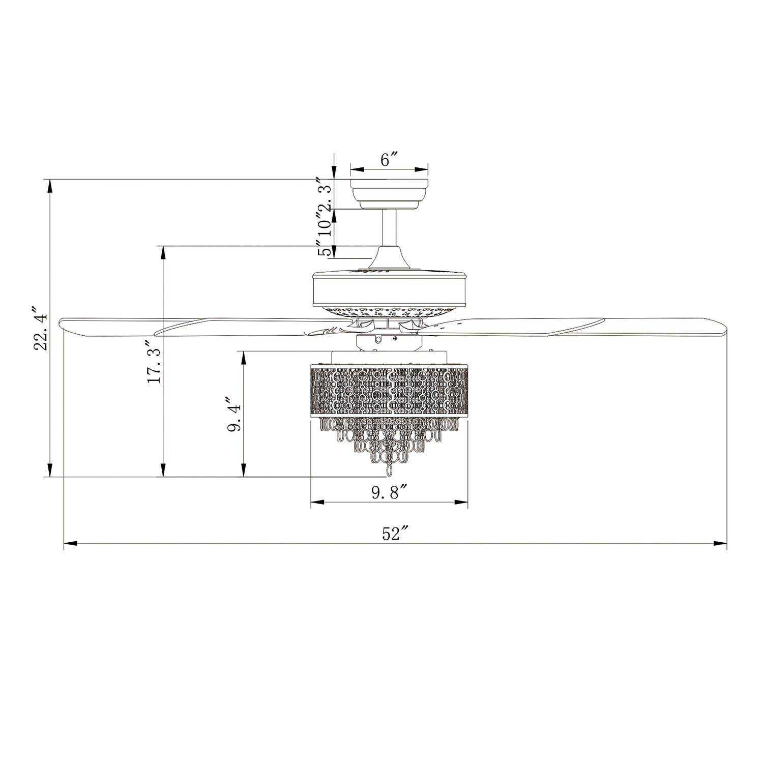 Edvivi FFG7765BK Ceiling-Fans - View #7