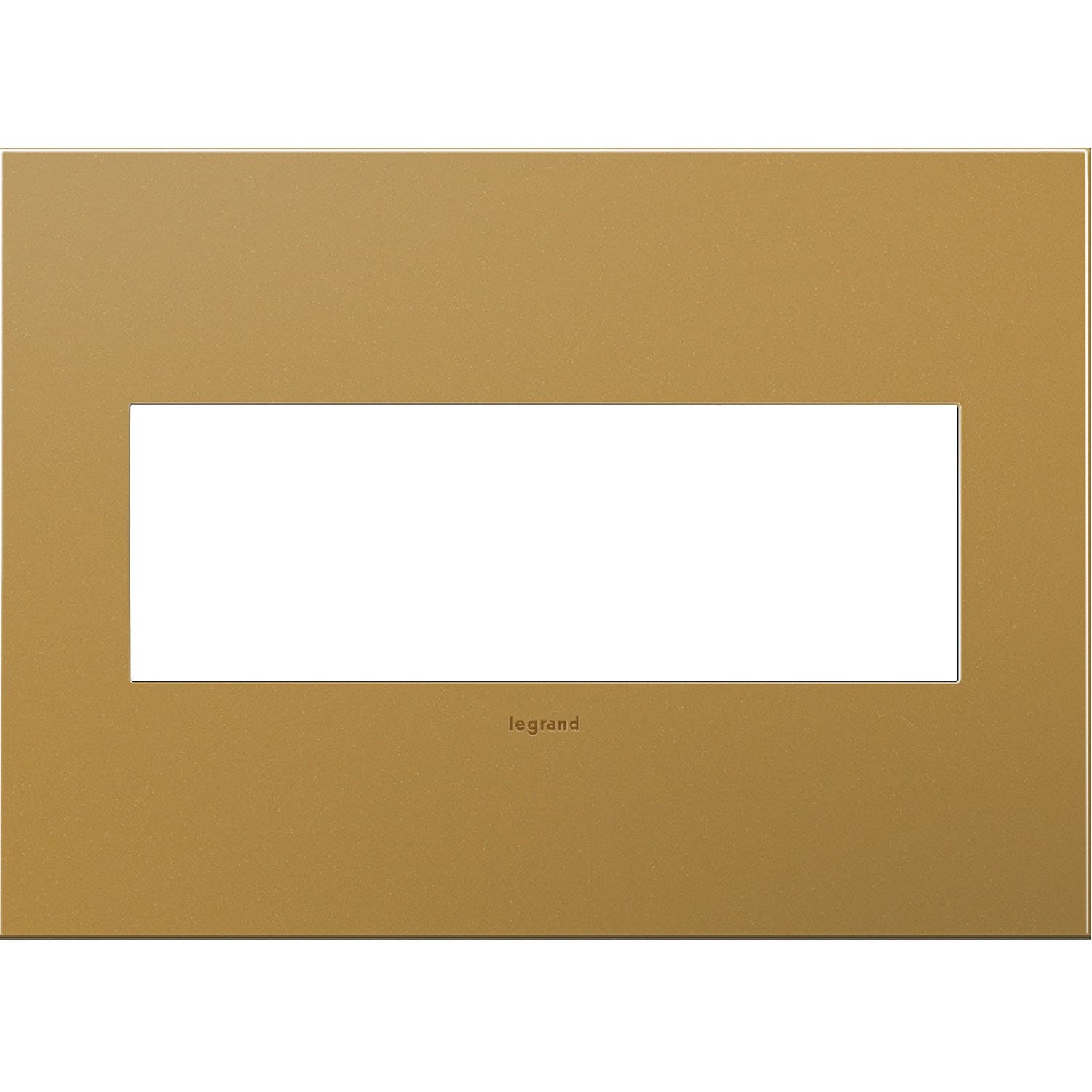 adorne® Brushed Satin Brass One-Gang Screwless Wall Plate