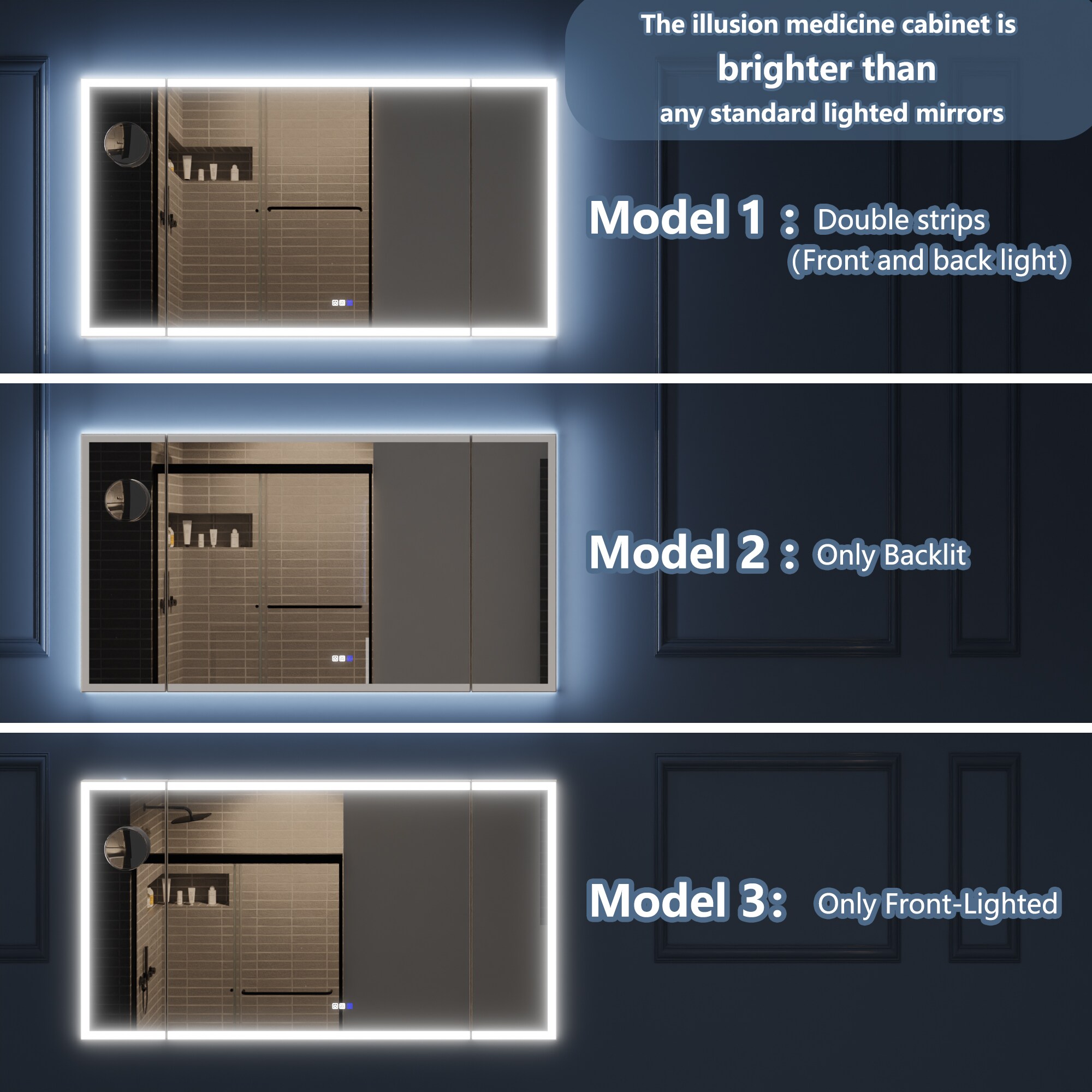 ExBrite EXBM6636V9FB Framed-Bath-Mirrors - View #5