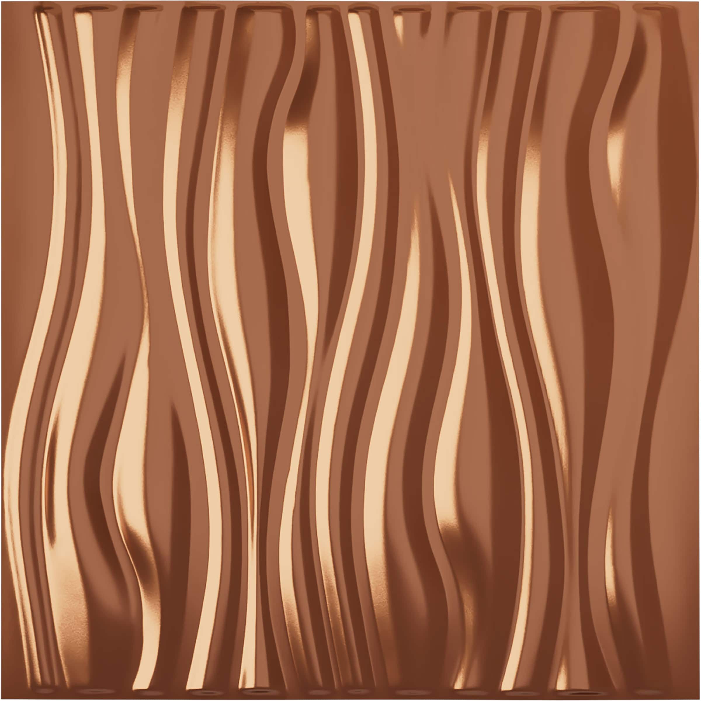 Ekena Millwork WP20X20LEBCO 19-5/8-in x 19-5/8-in Embossed Paintable/Stainable Copper PVC Abstract Wall Panel ( 2.67-sq ft )