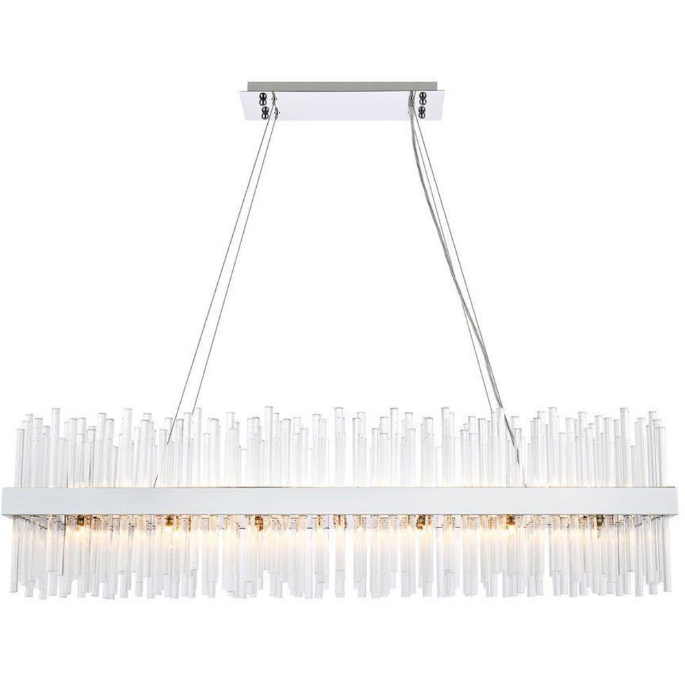 Elegant Lighting A-EL-3000G48C Dallas 28 - Light Chrome Modern Halogen Crystal And Iron