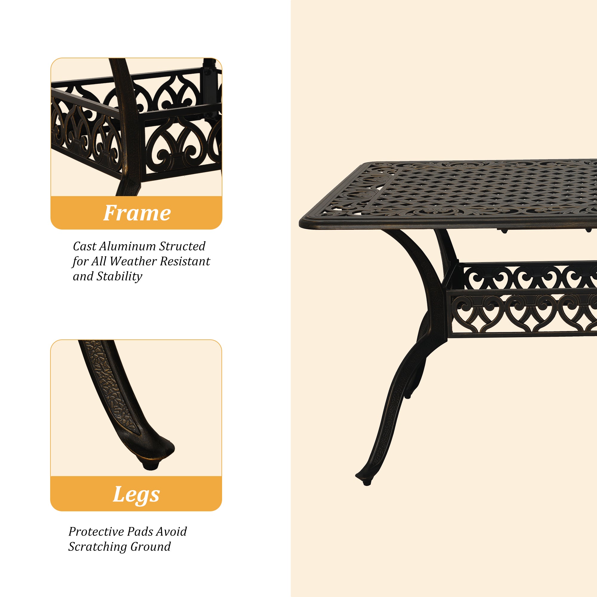 Boyel Living BL-XG150SQ-BR Patio-Tables - View #6