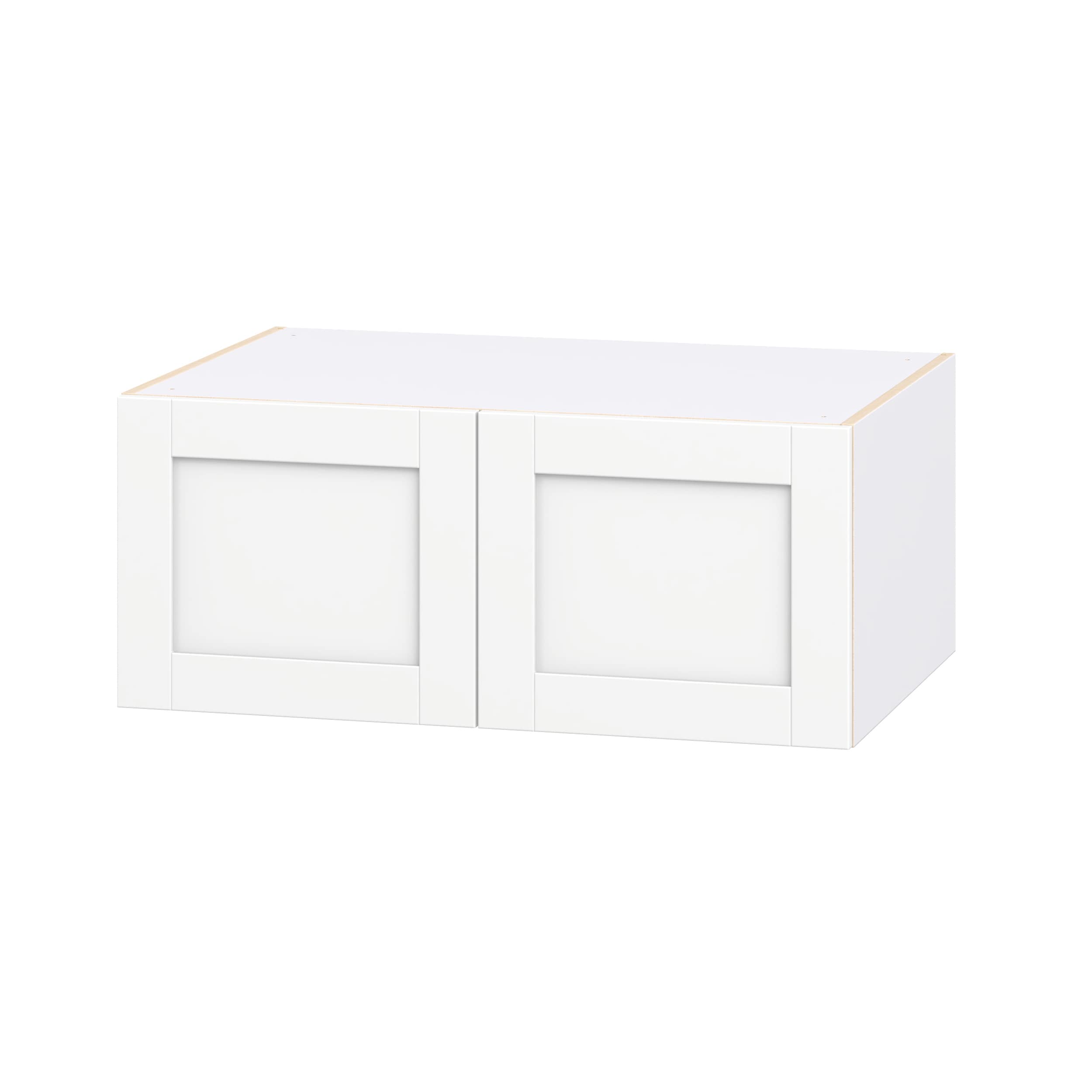 Hugo&Borg Rosemont 36-in W x 15-in H x 24.5-in D Bright White Laminate Wall Fully Assembled Cabinet Flat Panel Shaker