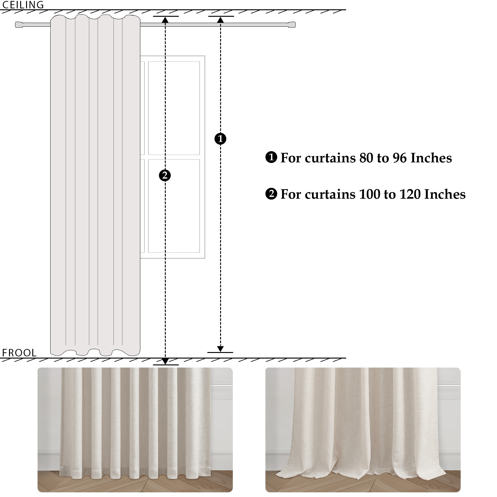 Topfinel 225RB NATURAL 52X84 curtains - View #4