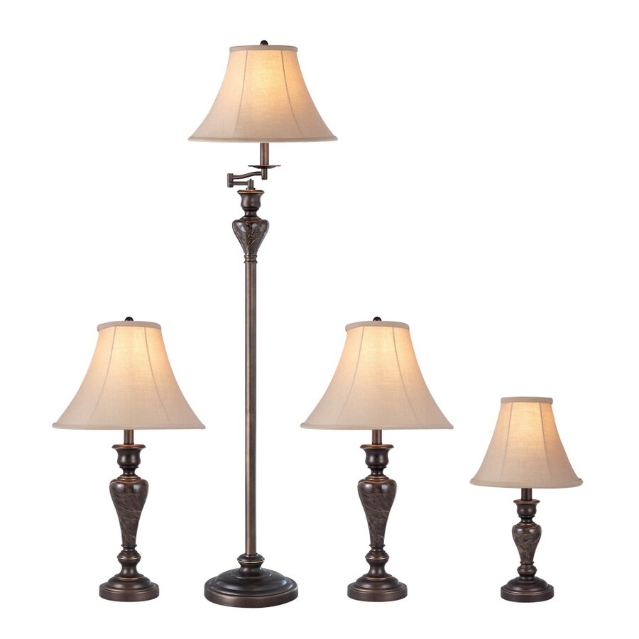Portfolio Springsley Piece Standard Lamp Set With Shades In The Lamp Sets Department At Lowes Com