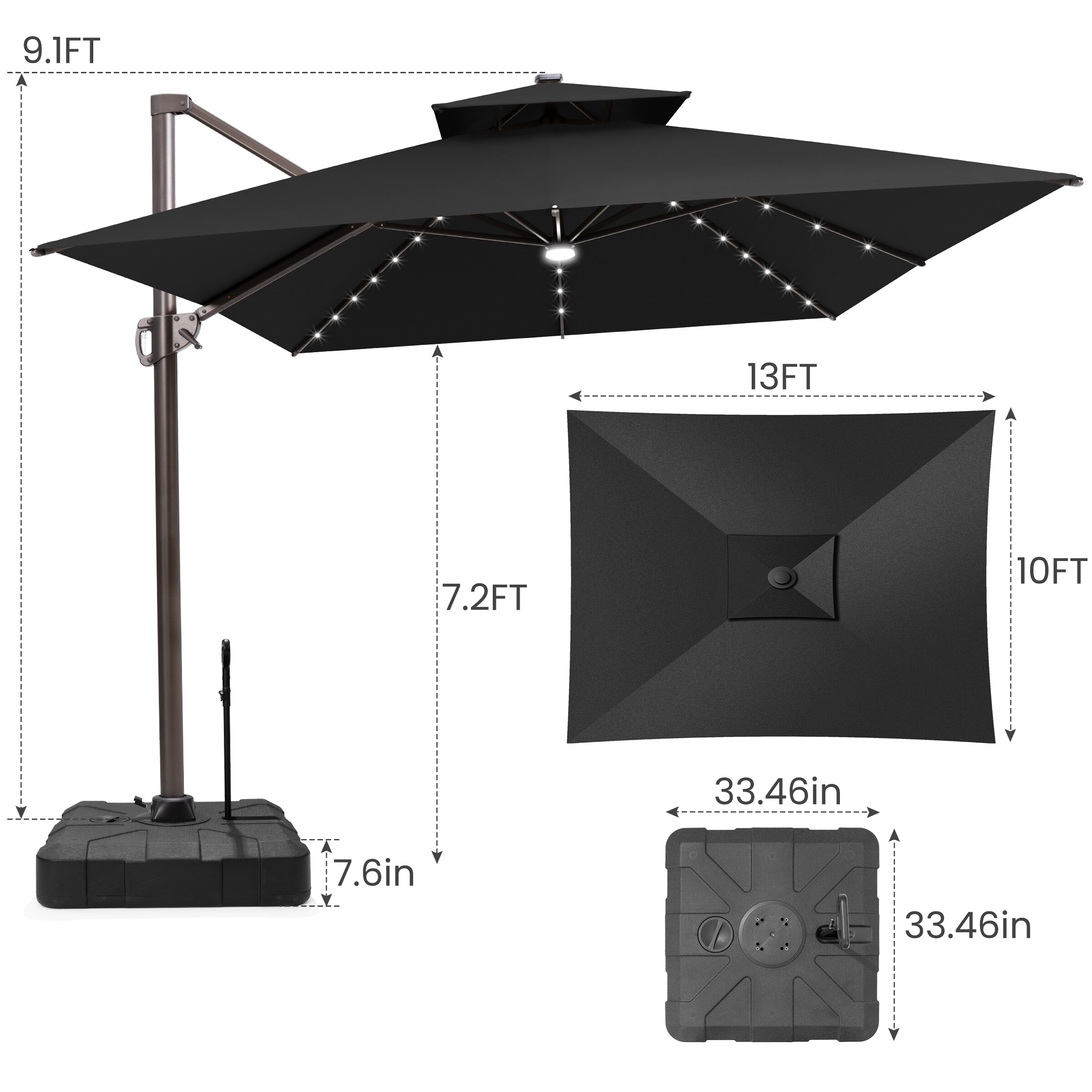 Crestlive Products CL-PU86LBLK-UB039BLK Umbrellas-2 - View #3