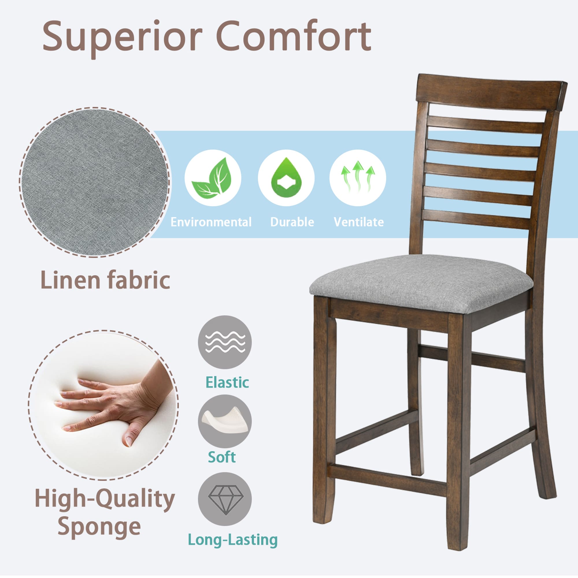 SINOFURN SYA370063GY Dining-Chairs - View #4
