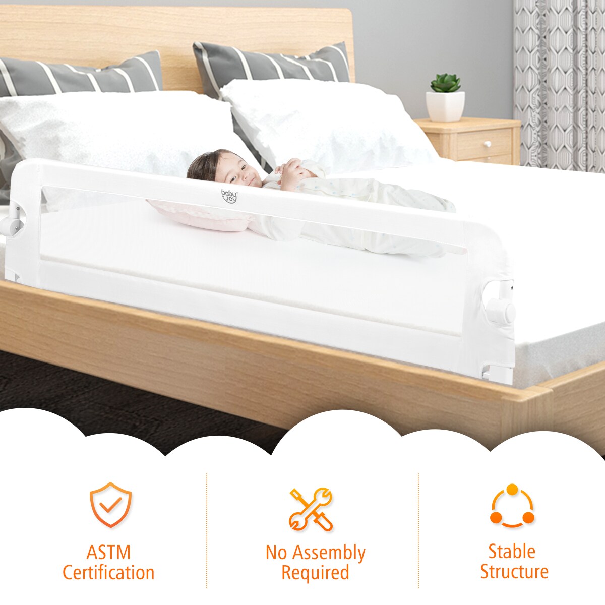 Goplus BB5525WH Bed-Rails - View #4