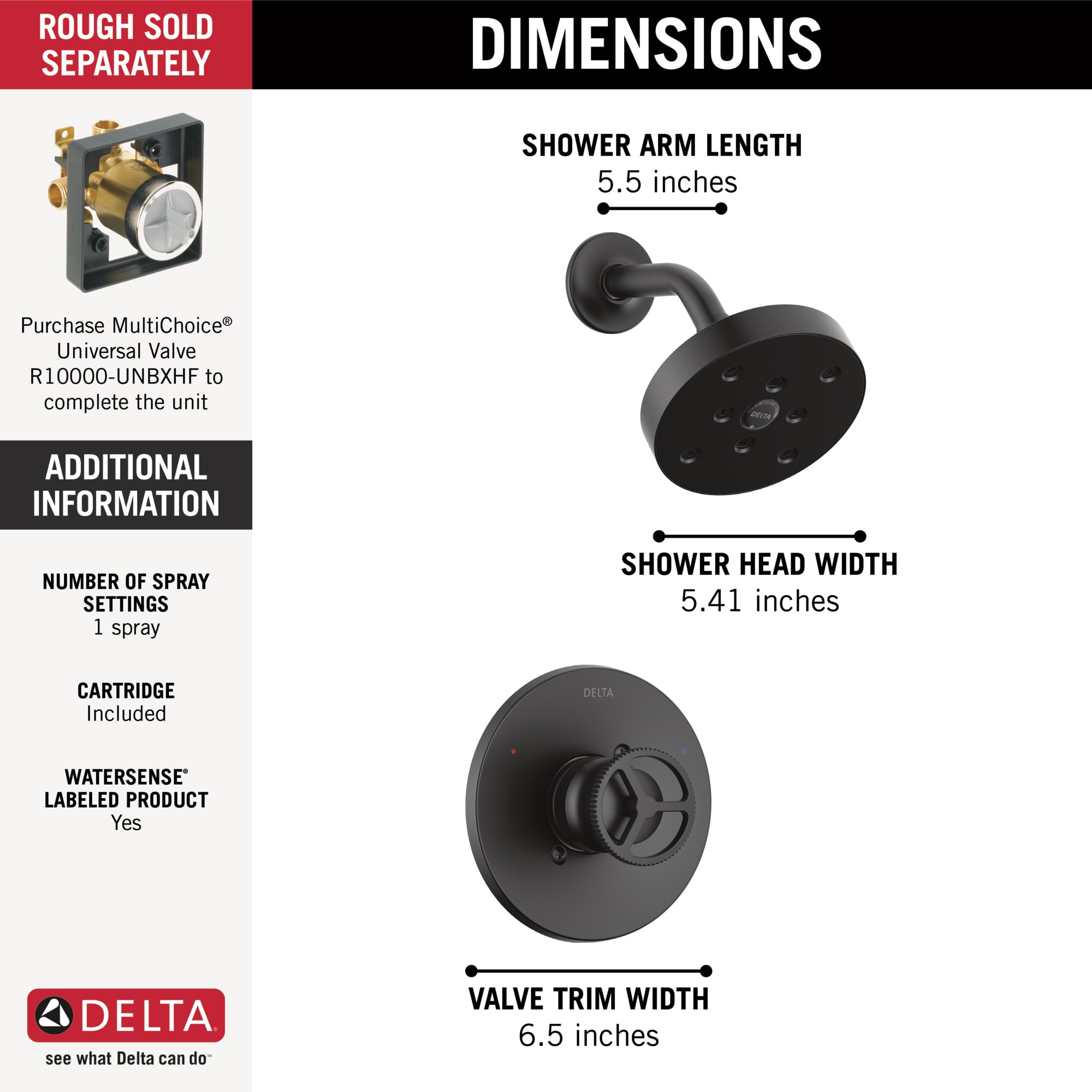 Delta T14258-BL Tub-Shower-Faucets - View #3