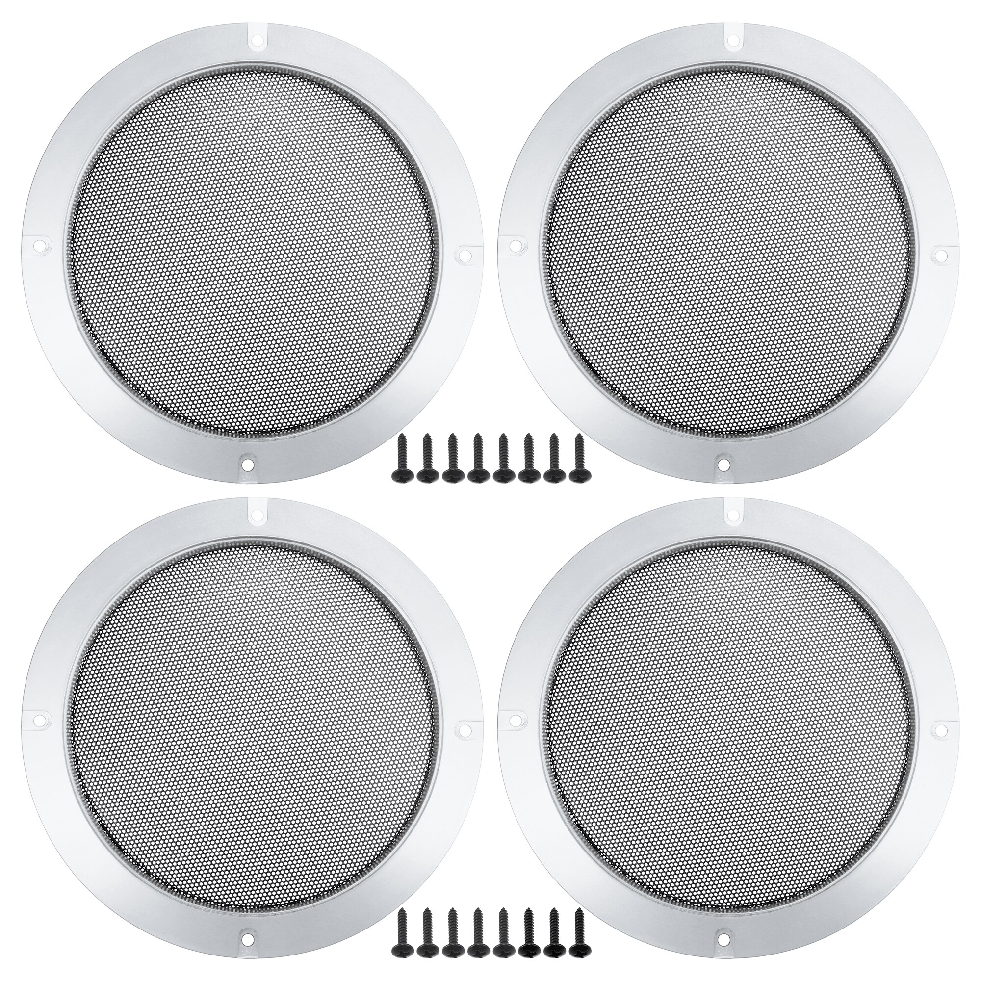 Unique Bargains Universal 6.5 Inch Car Speaker Grills Cover Mesh Round ...