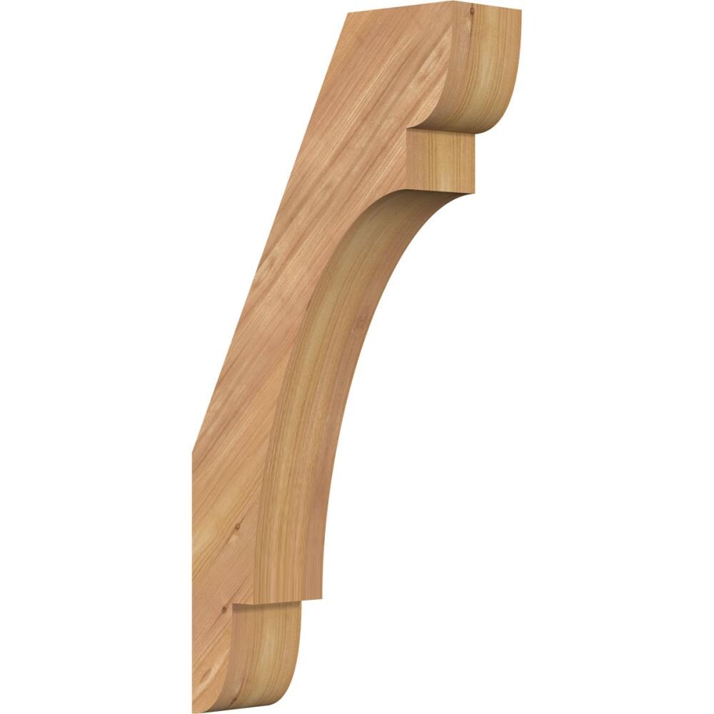 Ekena Millwork BRC04X12X24OLY00SWR 3-1/2-in x 12-in x 24-in Western Red Cedar Unfinished Wood Olympic Smooth Knee Brace