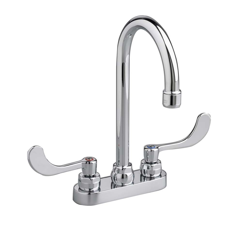 American Standard 7500170.002 Monterrey Polished chrome 4-in centerset 2-handle WaterSense Mid-arc Commercial/Residential Handle Bathroom Sink Faucet