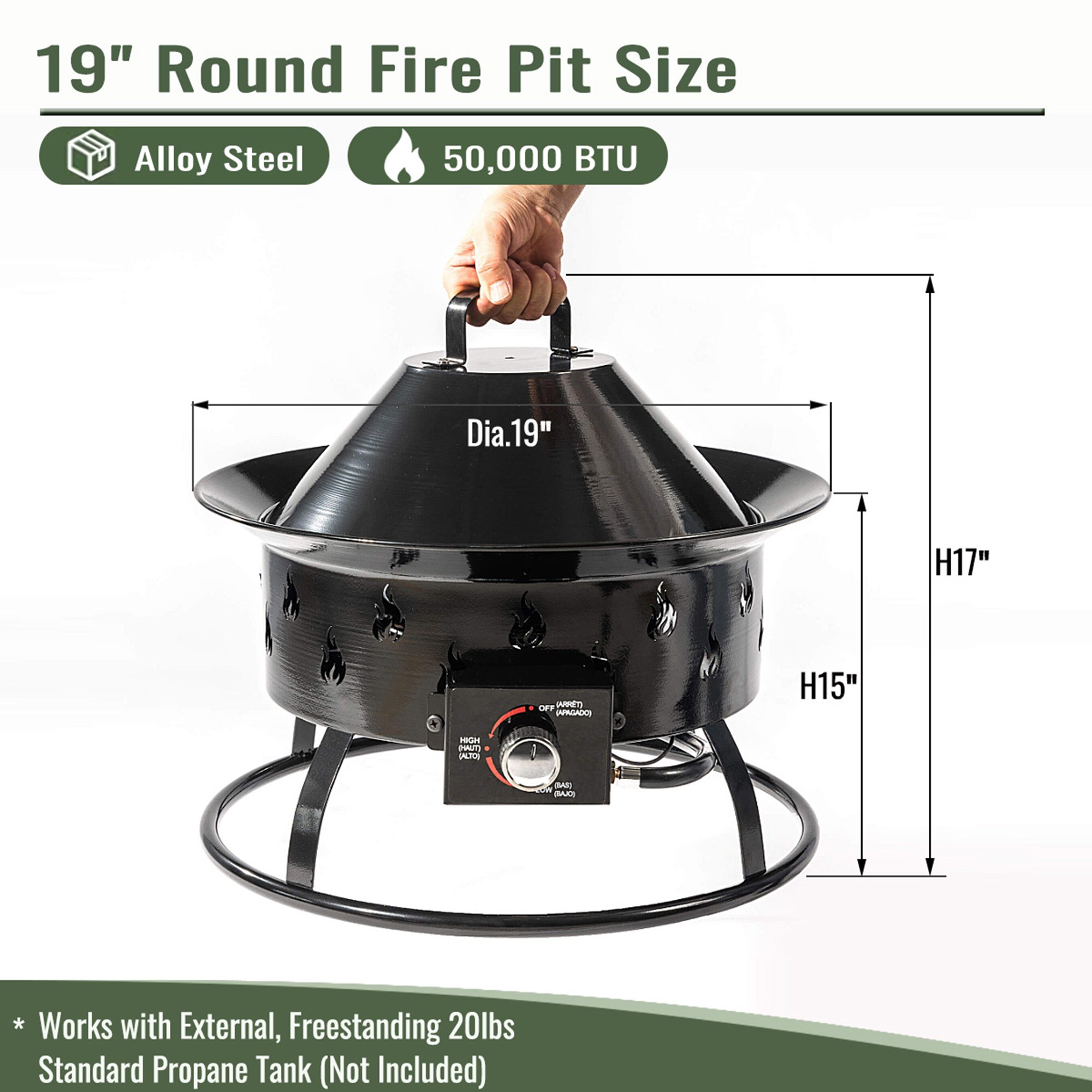 SINOFURN SYA640147BK Outdoor-Gas-Firepits - View #3
