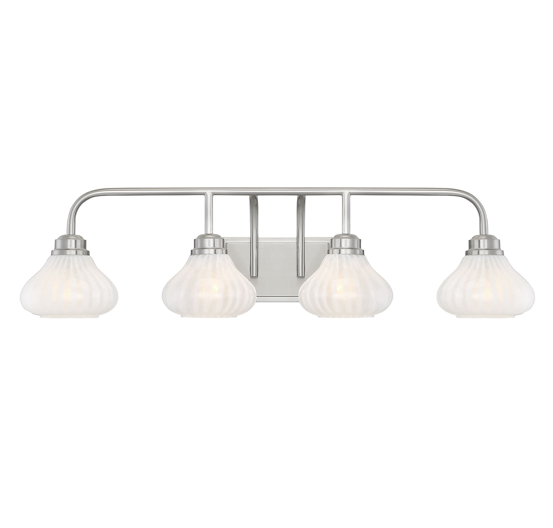  LW-SH637645 33.87-in 4-Light Satin Nickel Transitional Vanity Light Bar