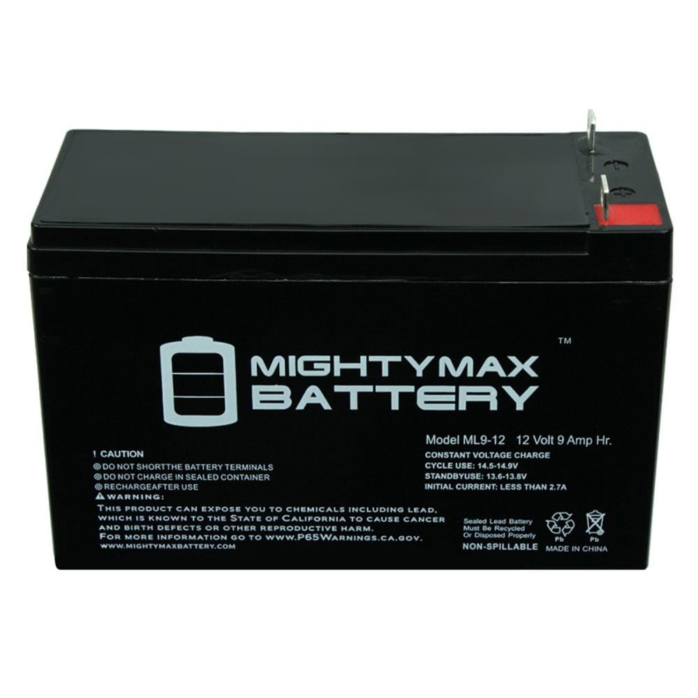 9Ah Lead Acid Battery Mighty Max 10 Pack Altronix SMP7PMP8CB 12V 