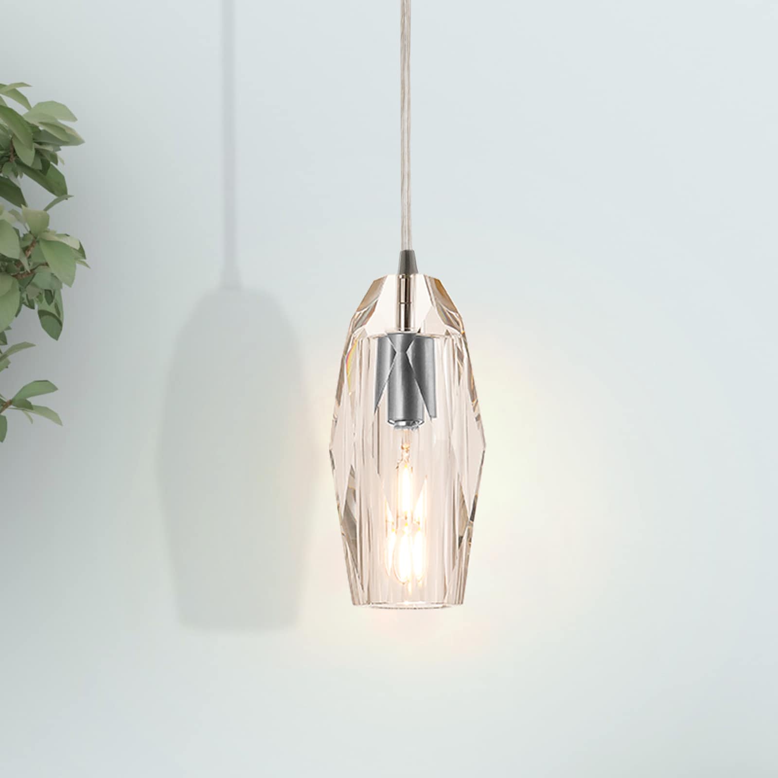 Maxax Warthen 1 -Light gold Modern/contemporary Aluminum/Crystal Geometric Mini Hanging Pendant Light