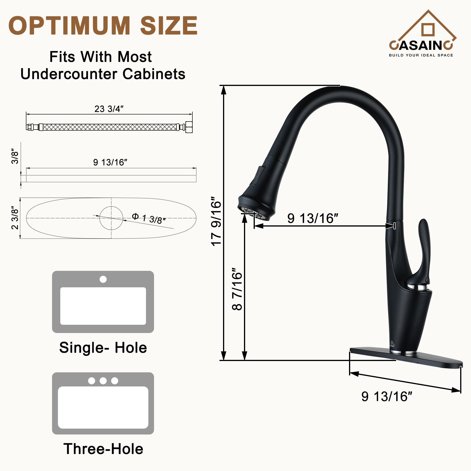 CASAINC CA-YW571RB Kitchen-Faucets - View #4