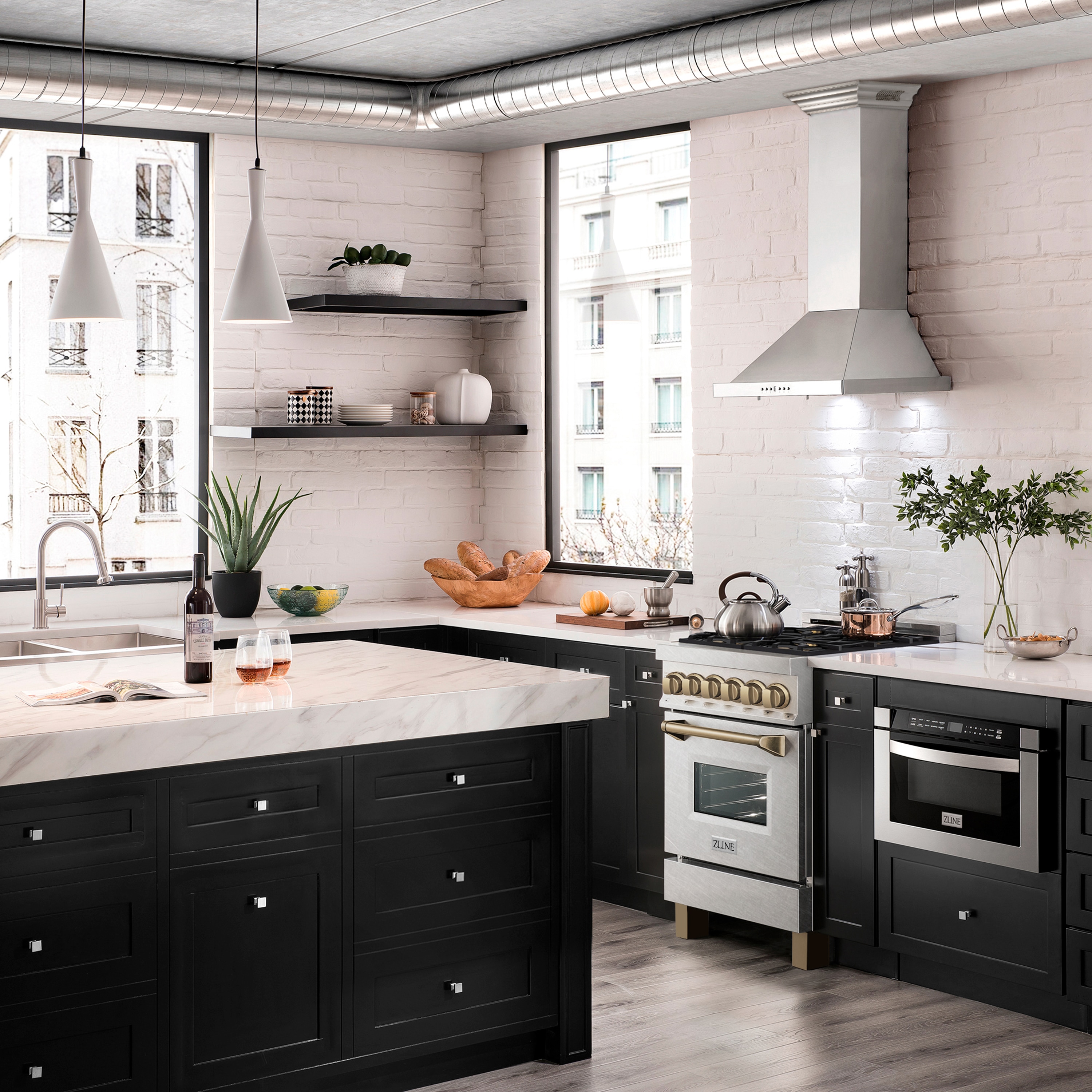 ZLINE KITCHEN & BATH RASZ-SN-24-CB Dual-Fuel-Ranges - View #3