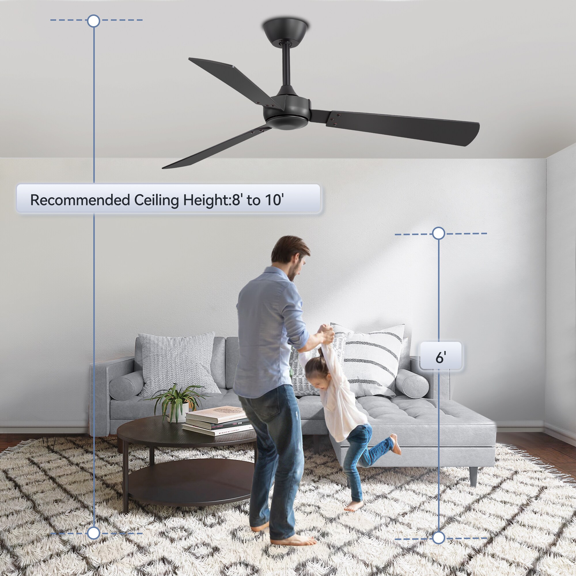 Breezary 35063-BK-NL Ceiling-Fans - View #14