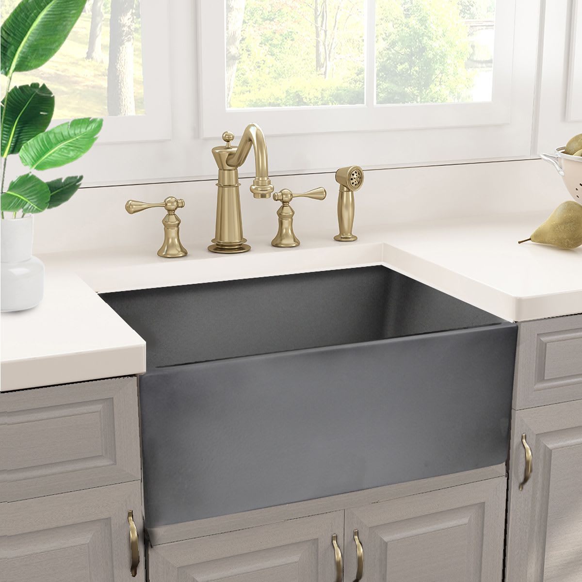 Nantucket FCFS2418S-CONCRETE Kitchen-Sinks - View #5