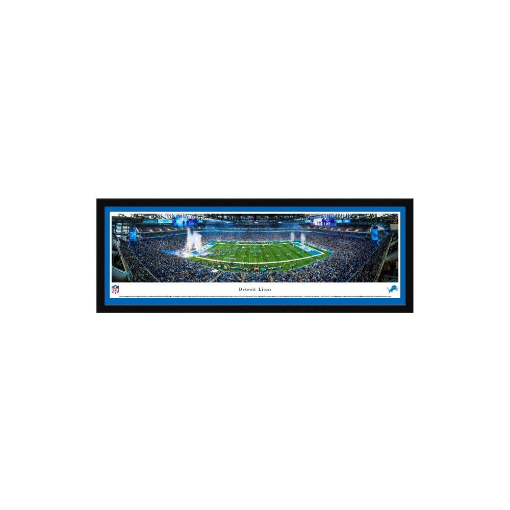 Blakeway Panoramas Detroit Lions Black Framed 15.5-in H x 42-in W Sports  Paper Print in the Wall Art department at