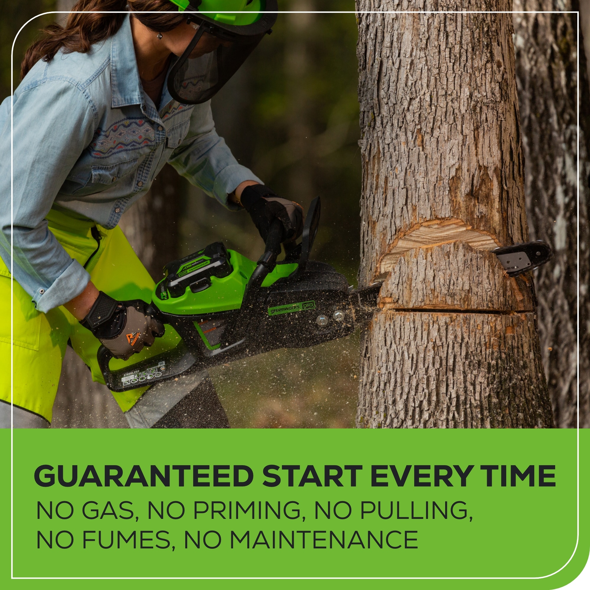 Greenworks CS80L05 Cordless-Chainsaw - View #6