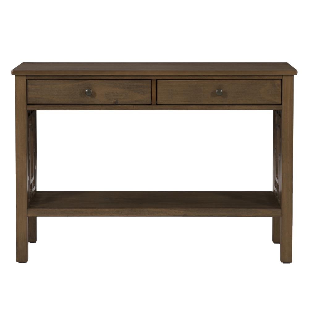 Linon HR71BRN01U Hardy Modern Brown Wood Console Table