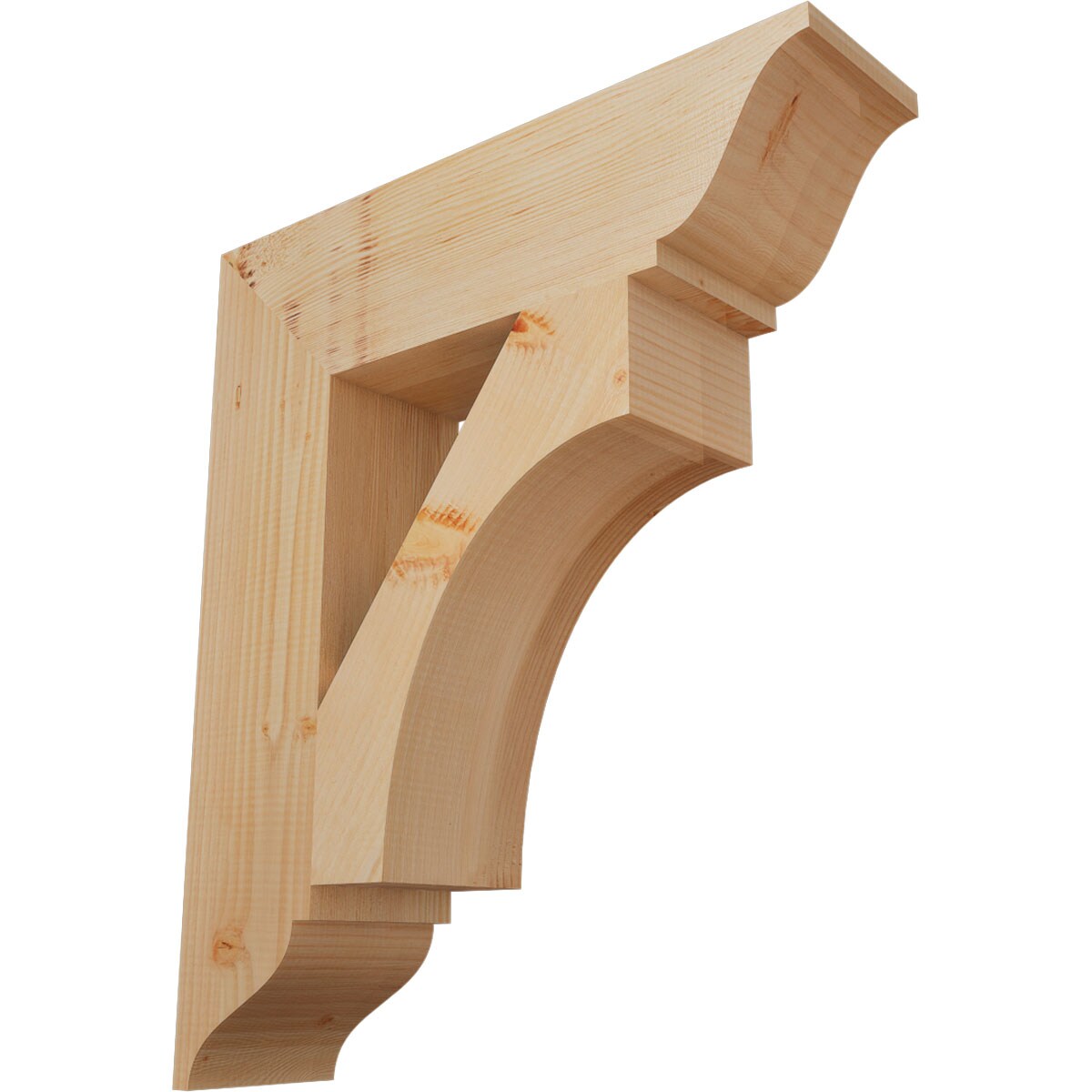 Ekena Millwork BKT06X24X28WTL01SDF Westlake traditional smooth 5-1/2-in x 24-in x 28-in Douglas fir Brown Wood Standard bracket