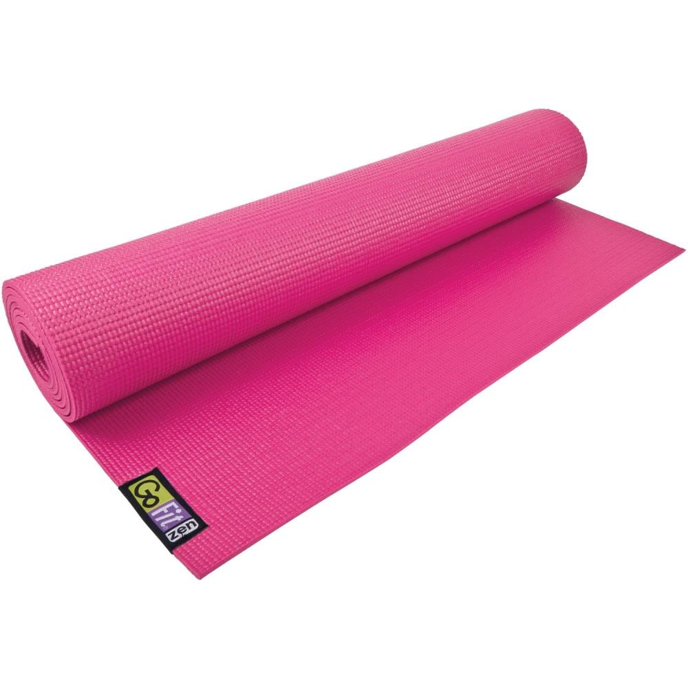 GoFit Pink Reversible Yoga Mat - 3.5mm Thick PVC Material - 24-in
