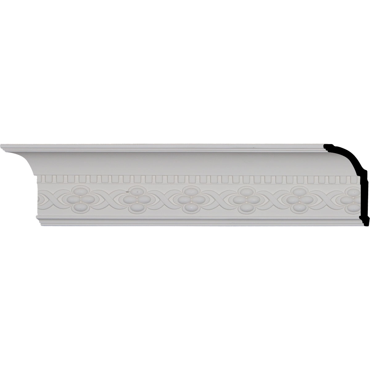 Primed Polyurethane Dentil Crown Moulding 94.5" Length