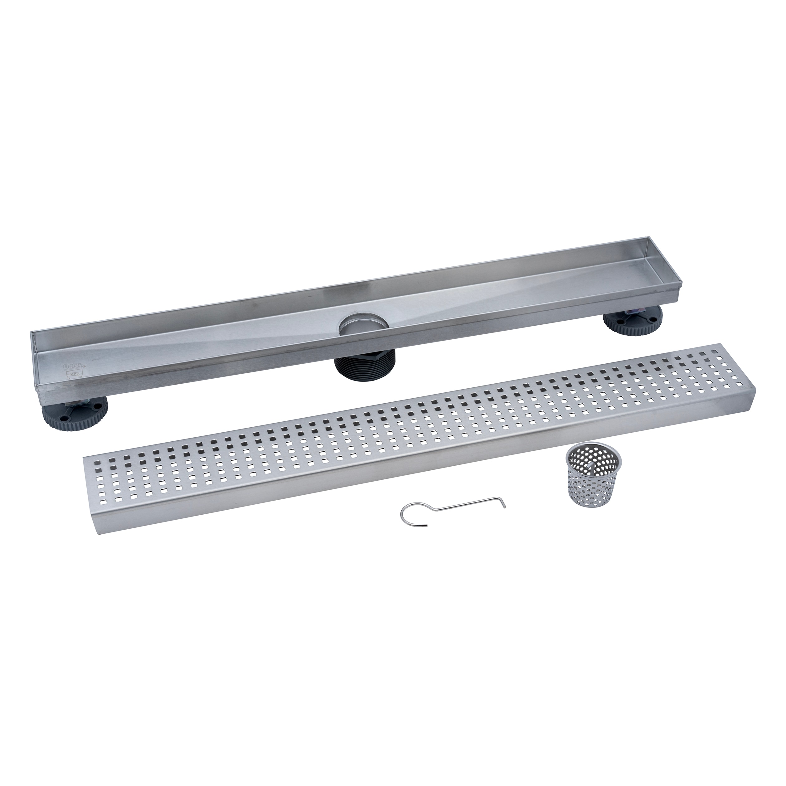 Designline 36 in. Stainless Steel Linear Shower Drain with Tile-In Pattern  Drain Cover