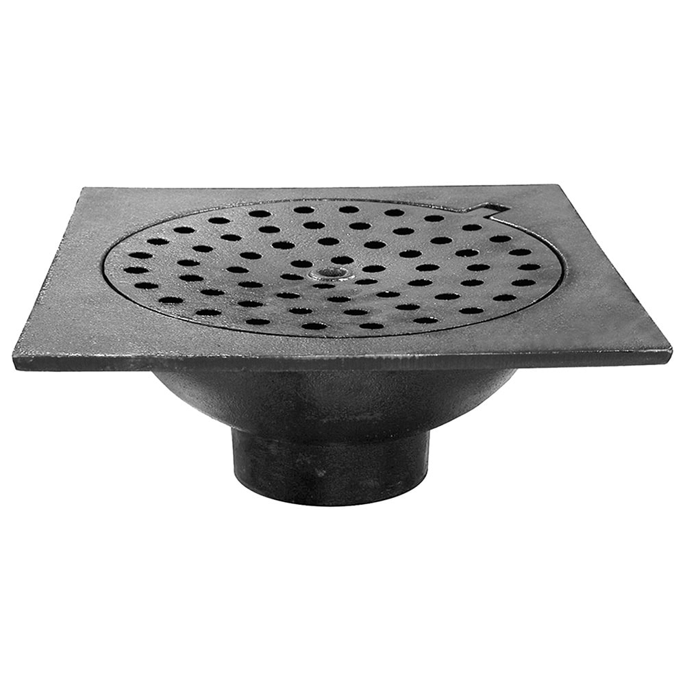 Round 6-1/4 in. Black Cast Iron Floor Drain Cover