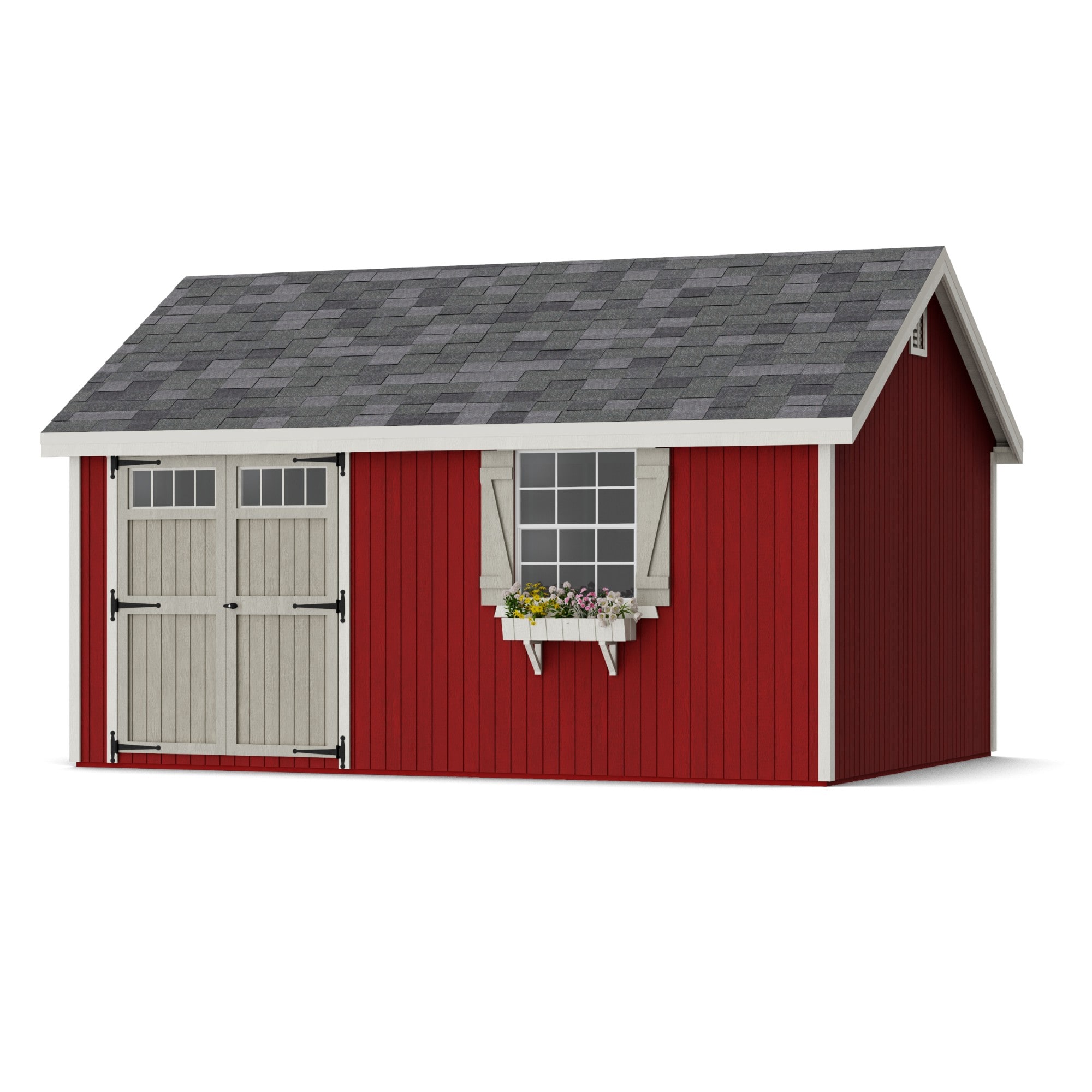 Little Cottage Co 12X16 PCGS-PC Colonial Pinehurst 12-ft x 16-ft Gable Style Wood Outdoor Storage Shed with 1 Windows 2 Doors