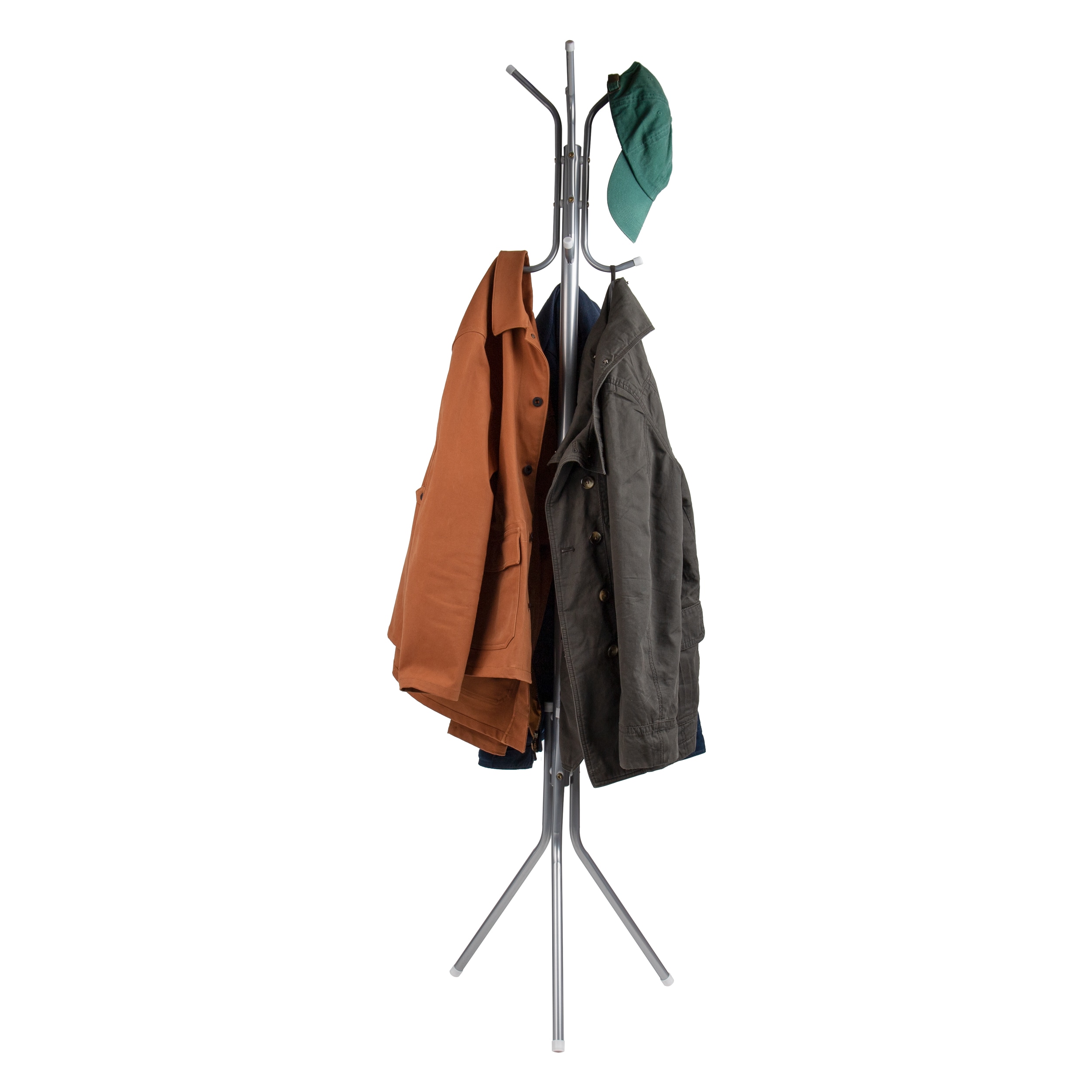 Mind Reader Silver Steel Freestanding Coat Rack with 11 Hooks - Traditional  Style, Space-Saver, Easy Assembly in the Coat Racks & Stands department at