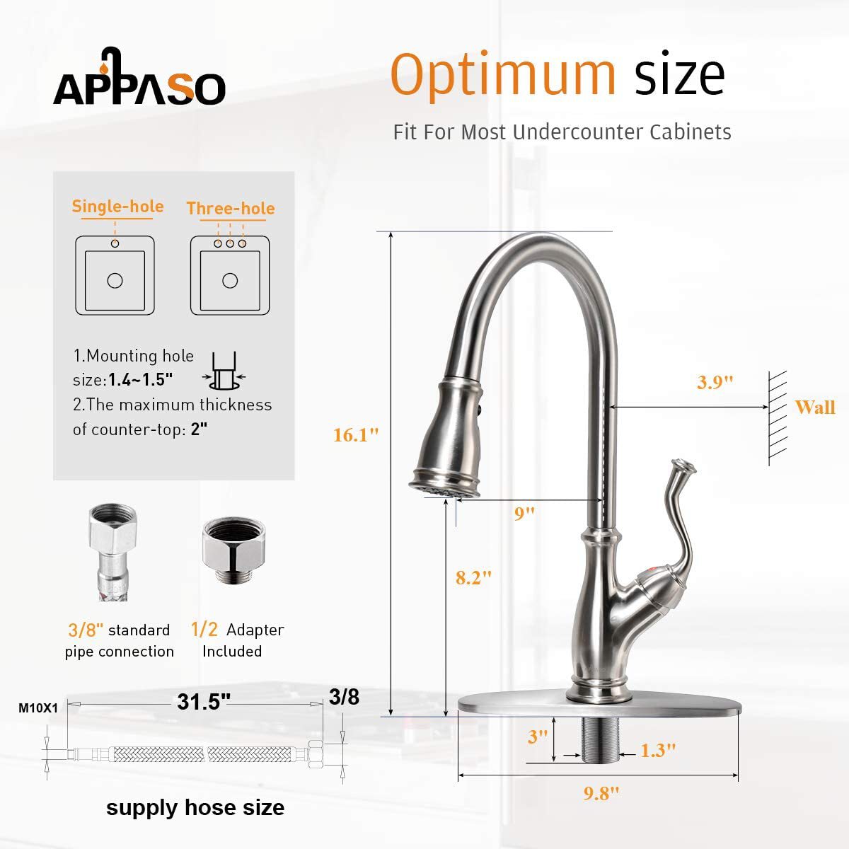 APPASO APS225BN Kitchen-Faucets - View #6