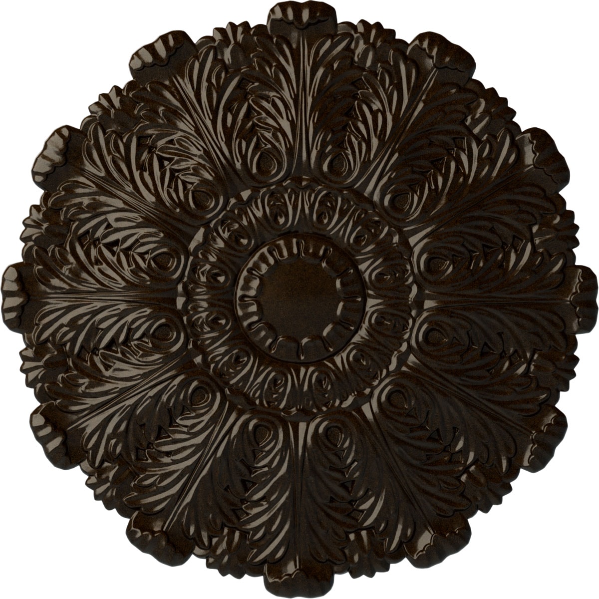 Ekena Millwork CM31DUBZS Durham 31-in W x 31-in L Painted Bronze Polyurethane Whole Ceiling Medallion
