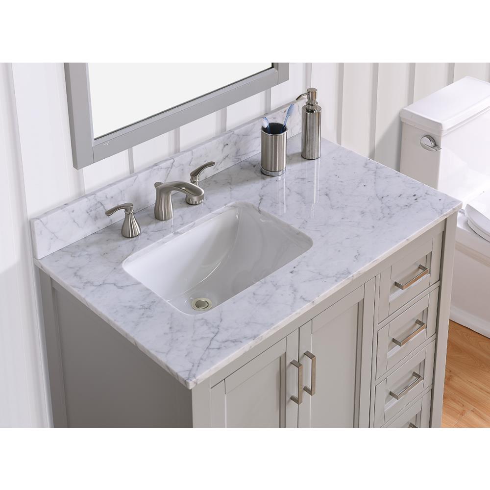Durham 36-in Light Gray Undermount Single Sink Bathroom Vanity with ...