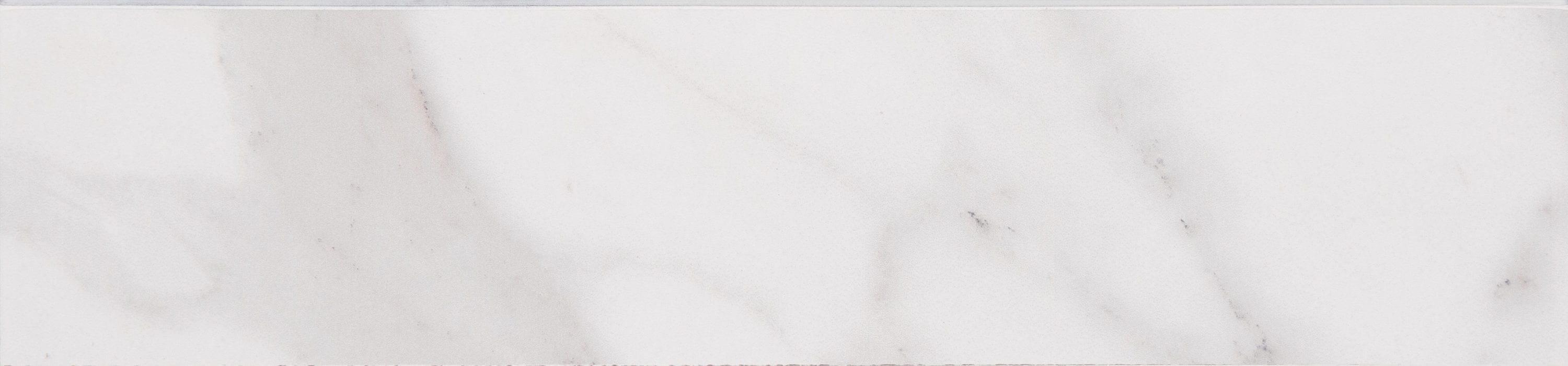 STAINMASTER SM41P43C9XTMTLW Calacatta Silver 3-in x 12-in Matte Porcelain Marble look Standard Floor and Wall Tile ( 0.227-sq ft Piece )