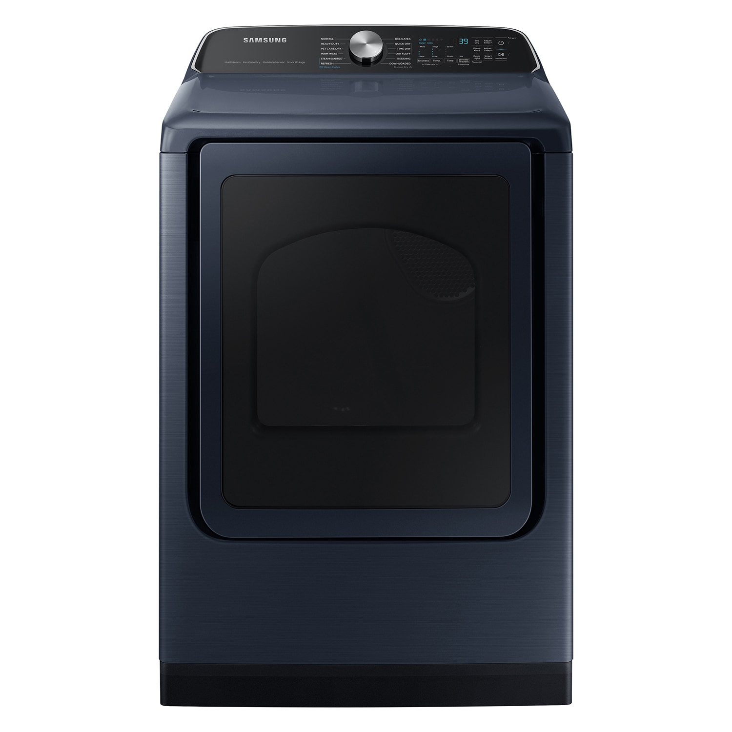 Samsung Pet Care Dry and Steam Sanitize+ 7.4-cu ft Steam Cycle Vented Smart Gas Dryer (Brushed Navy)