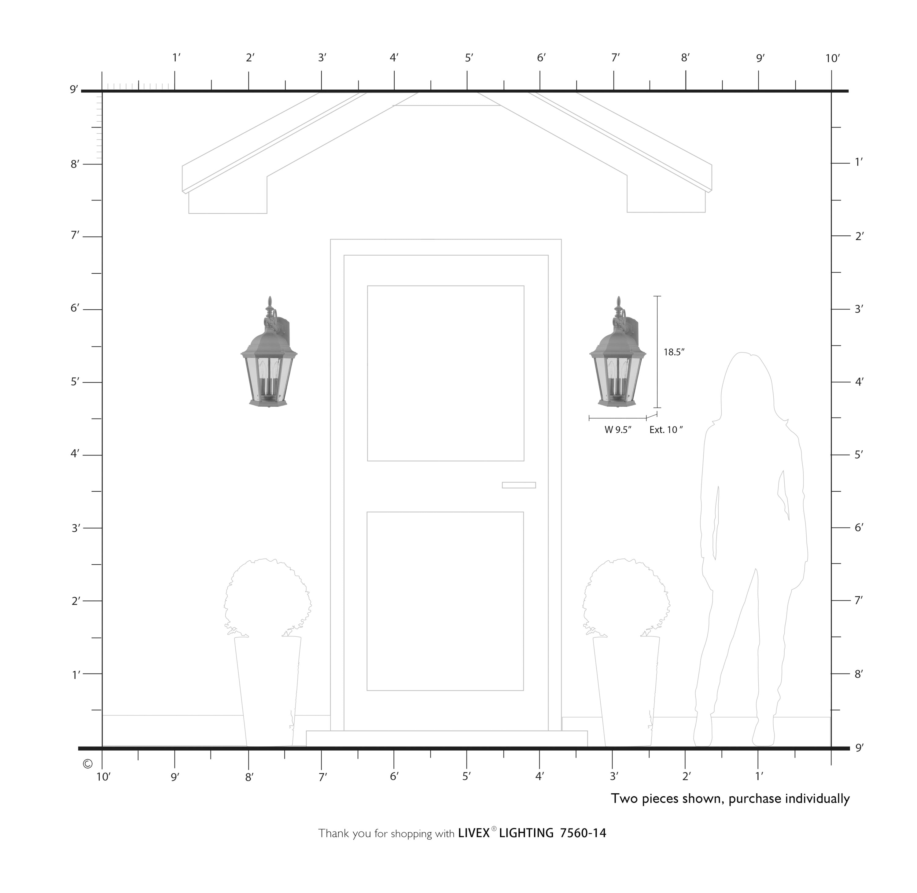 Livex Lighting 7560-14 Outdoor-Wall-Lighting - View #3