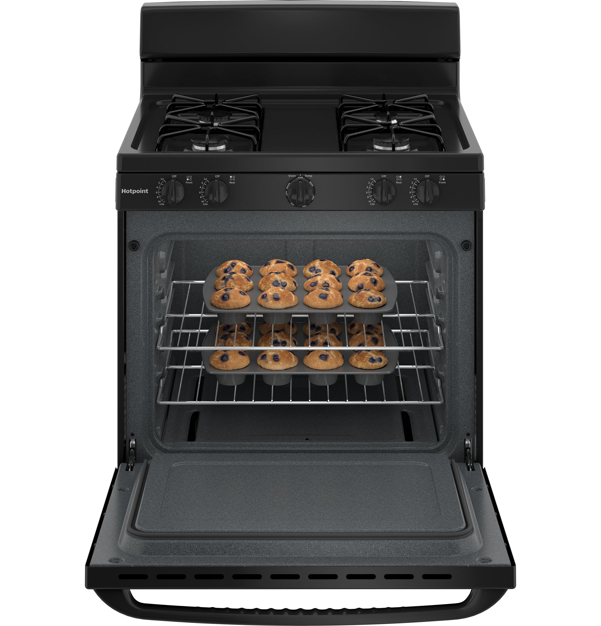 Hotpoint 30-in 4 Burners 4.8-cu ft Freestanding Natural Gas Range ...