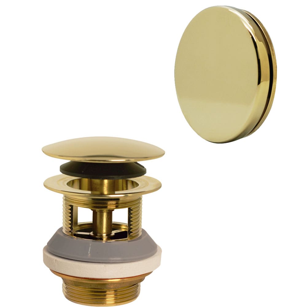WESTBRASS D98RK-01 Tip Toe Integrated Overflow Tub Trim with Floating Faceplate In Polished Brass